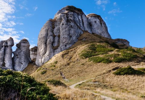 Hiking day in ciucas mountains Carpathians